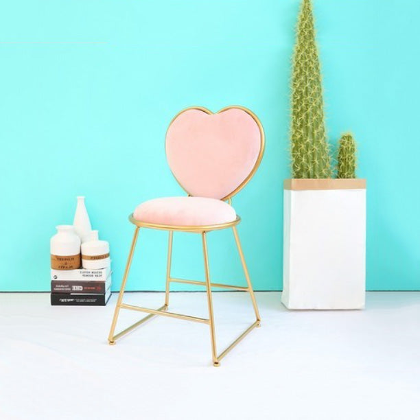 Glam Style Dining Room Chair Upholstered Dining Chair for Home Pinkish Red 1 Piece Clearhalo 'Dining Chairs' 'Dining Tables & Seating' 'dining_chair' 'furn' 'furn_dining_chair' 'Furniture' 'furniture_dining_chair' 'Kitchen & Dining Furniture' 5033268