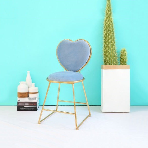 Glam Style Dining Room Chair Upholstered Dining Chair for Home Light Blue 1 Piece Clearhalo 'Dining Chairs' 'Dining Tables & Seating' 'dining_chair' 'furn' 'furn_dining_chair' 'Furniture' 'furniture_dining_chair' 'Kitchen & Dining Furniture' 5033271