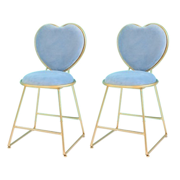 Glam Style Dining Room Chair Upholstered Dining Chair for Home Light Blue 2 Piece Set Clearhalo 'Dining Chairs' 'Dining Tables & Seating' 'dining_chair' 'furn' 'furn_dining_chair' 'Furniture' 'furniture_dining_chair' 'Kitchen & Dining Furniture' 5033272