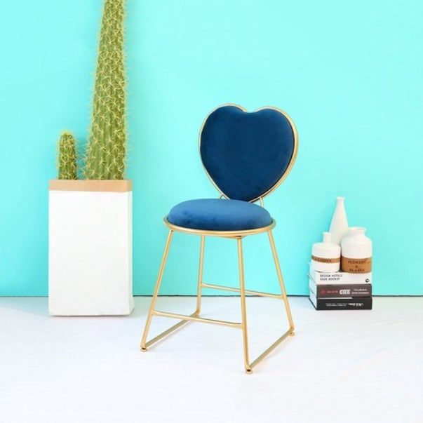 Glam Style Dining Room Chair Upholstered Dining Chair for Home Royal Blue 1 Piece Clearhalo 'Dining Chairs' 'Dining Tables & Seating' 'dining_chair' 'furn' 'furn_dining_chair' 'Furniture' 'furniture_dining_chair' 'Kitchen & Dining Furniture' 5033274