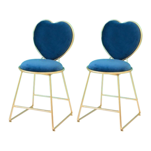 Glam Style Dining Room Chair Upholstered Dining Chair for Home Royal Blue 2 Piece Set Clearhalo 'Dining Chairs' 'Dining Tables & Seating' 'dining_chair' 'furn' 'furn_dining_chair' 'Furniture' 'furniture_dining_chair' 'Kitchen & Dining Furniture' 5033275