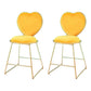 Glam Style Dining Room Chair Upholstered Dining Chair for Home Yellow 2 Piece Set Clearhalo 'Dining Chairs' 'Dining Tables & Seating' 'dining_chair' 'furn' 'furn_dining_chair' 'Furniture' 'furniture_dining_chair' 'Kitchen & Dining Furniture' 5033278