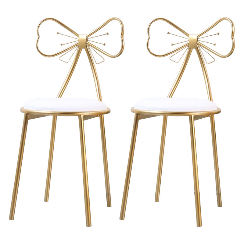 Glam Style Dining Room Chair Upholstered Dining Chair for Home White 2 Piece Set Clearhalo 'Dining Chairs' 'Dining Tables & Seating' 'dining_chair' 'furn' 'furn_dining_chair' 'Furniture' 'furniture_dining_chair' 'Kitchen & Dining Furniture' 5033281