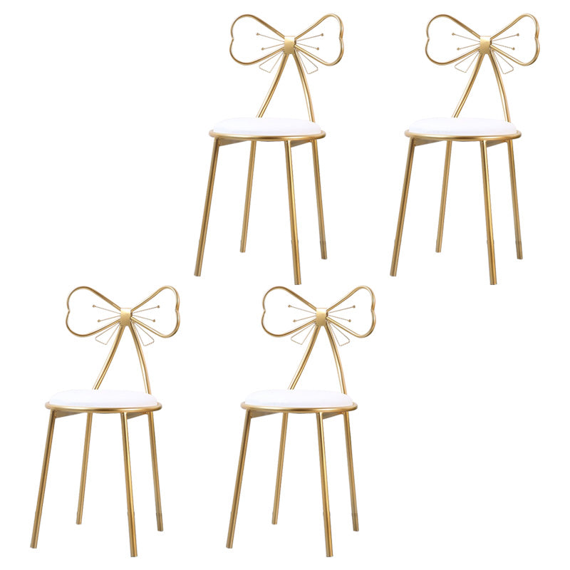 Glam Style Dining Room Chair Upholstered Dining Chair for Home White 4 Piece Set Clearhalo 'Dining Chairs' 'Dining Tables & Seating' 'dining_chair' 'furn' 'furn_dining_chair' 'Furniture' 'furniture_dining_chair' 'Kitchen & Dining Furniture' 5033282