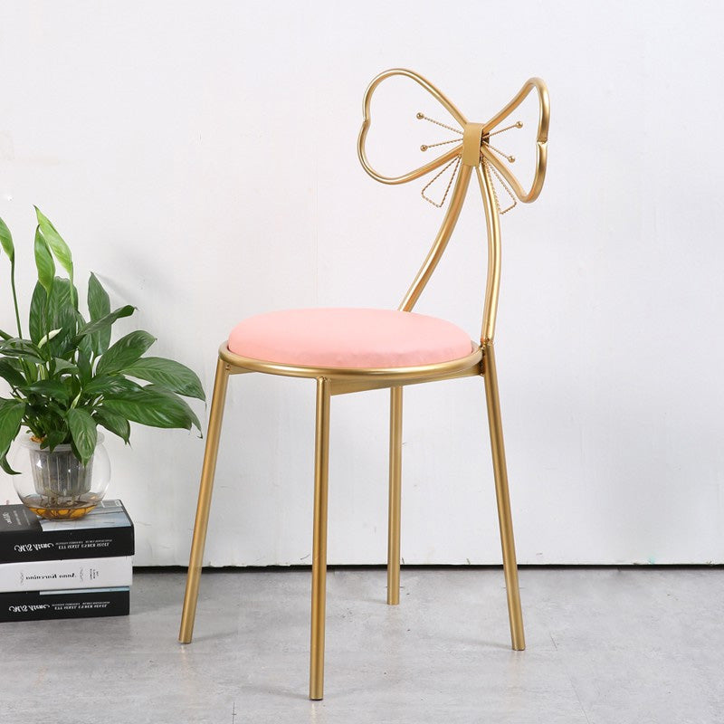 Glam Style Dining Room Chair Upholstered Dining Chair for Home Pearl Pink 1 Piece Clearhalo 'Dining Chairs' 'Dining Tables & Seating' 'dining_chair' 'furn' 'furn_dining_chair' 'Furniture' 'furniture_dining_chair' 'Kitchen & Dining Furniture' 5033283