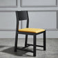 Contemporary Dining Room Dining Chairs Armless Solid Wood Kitchen Chairs Black-Yellow 1 Piece Clearhalo 'Dining Chairs' 'Dining Tables & Seating' 'dining_chair' 'furn' 'furn_dining_chair' 'Furniture' 'furniture_dining_chair' 'Kitchen & Dining Furniture' 5033289