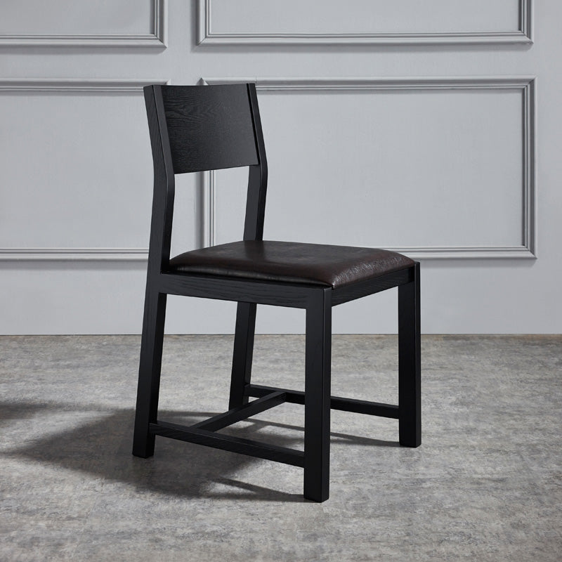 Contemporary Dining Room Dining Chairs Armless Solid Wood Kitchen Chairs Black 1 Piece Clearhalo 'Dining Chairs' 'Dining Tables & Seating' 'dining_chair' 'furn' 'furn_dining_chair' 'Furniture' 'furniture_dining_chair' 'Kitchen & Dining Furniture' 5033290