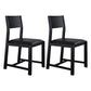 Contemporary Dining Room Dining Chairs Armless Solid Wood Kitchen Chairs Black 2 Piece Set Clearhalo 'Dining Chairs' 'Dining Tables & Seating' 'dining_chair' 'furn' 'furn_dining_chair' 'Furniture' 'furniture_dining_chair' 'Kitchen & Dining Furniture' 5033292