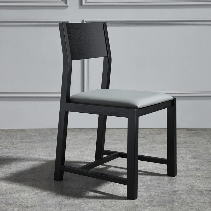 Contemporary Dining Room Dining Chairs Armless Solid Wood Kitchen Chairs Black Gray 1 Piece Clearhalo 'Dining Chairs' 'Dining Tables & Seating' 'dining_chair' 'furn' 'furn_dining_chair' 'Furniture' 'furniture_dining_chair' 'Kitchen & Dining Furniture' 5033303