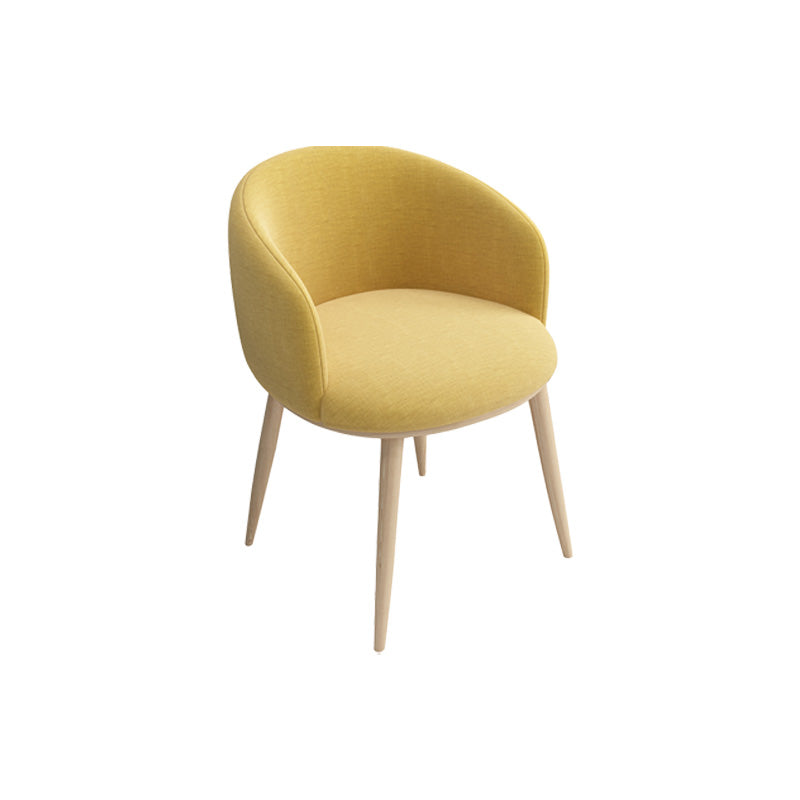 Glam 16.5" Wide Arm Chair Parsons Dining Chair for Dining Room Yellow Cotton 1 Piece Clearhalo 'Dining Chairs' 'Dining Tables & Seating' 'dining_chair' 'furn' 'furn_dining_chair' 'Furniture' 'furniture_dining_chair' 'Kitchen & Dining Furniture' 5033314