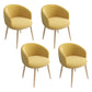 Glam 16.5" Wide Arm Chair Parsons Dining Chair for Dining Room Yellow Cotton 4 Piece Set Clearhalo 'Dining Chairs' 'Dining Tables & Seating' 'dining_chair' 'furn' 'furn_dining_chair' 'Furniture' 'furniture_dining_chair' 'Kitchen & Dining Furniture' 5033318
