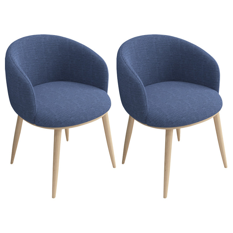 Glam 16.5" Wide Arm Chair Parsons Dining Chair for Dining Room Blue Cotton 2 Piece Set Clearhalo 'Dining Chairs' 'Dining Tables & Seating' 'dining_chair' 'furn' 'furn_dining_chair' 'Furniture' 'furniture_dining_chair' 'Kitchen & Dining Furniture' 5033334