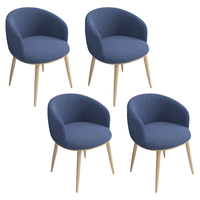 Glam 16.5" Wide Arm Chair Parsons Dining Chair for Dining Room Blue Cotton 4 Piece Set Clearhalo 'Dining Chairs' 'Dining Tables & Seating' 'dining_chair' 'furn' 'furn_dining_chair' 'Furniture' 'furniture_dining_chair' 'Kitchen & Dining Furniture' 5033335