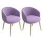 Glam 16.5" Wide Arm Chair Parsons Dining Chair for Dining Room Purple Cotton 2 Piece Set Clearhalo 'Dining Chairs' 'Dining Tables & Seating' 'dining_chair' 'furn' 'furn_dining_chair' 'Furniture' 'furniture_dining_chair' 'Kitchen & Dining Furniture' 5033343