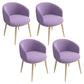 Glam 16.5" Wide Arm Chair Parsons Dining Chair for Dining Room Purple Cotton 4 Piece Set Clearhalo 'Dining Chairs' 'Dining Tables & Seating' 'dining_chair' 'furn' 'furn_dining_chair' 'Furniture' 'furniture_dining_chair' 'Kitchen & Dining Furniture' 5033344