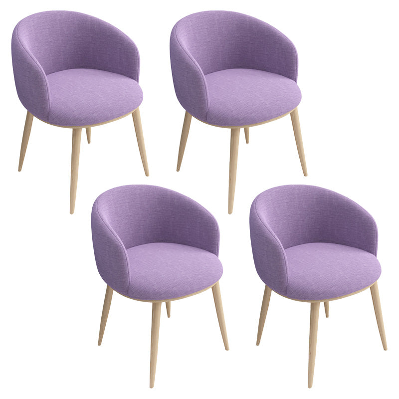 Glam 16.5" Wide Arm Chair Parsons Dining Chair for Dining Room Purple Cotton 4 Piece Set Clearhalo 'Dining Chairs' 'Dining Tables & Seating' 'dining_chair' 'furn' 'furn_dining_chair' 'Furniture' 'furniture_dining_chair' 'Kitchen & Dining Furniture' 5033344