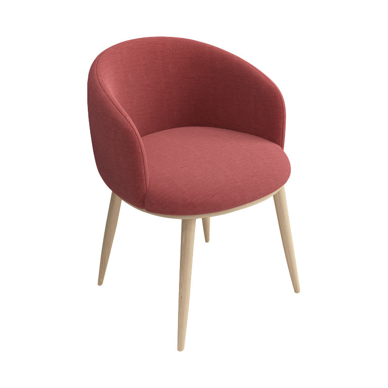 Glam 16.5" Wide Arm Chair Parsons Dining Chair for Dining Room Red Cotton 1 Piece Clearhalo 'Dining Chairs' 'Dining Tables & Seating' 'dining_chair' 'furn' 'furn_dining_chair' 'Furniture' 'furniture_dining_chair' 'Kitchen & Dining Furniture' 5033345