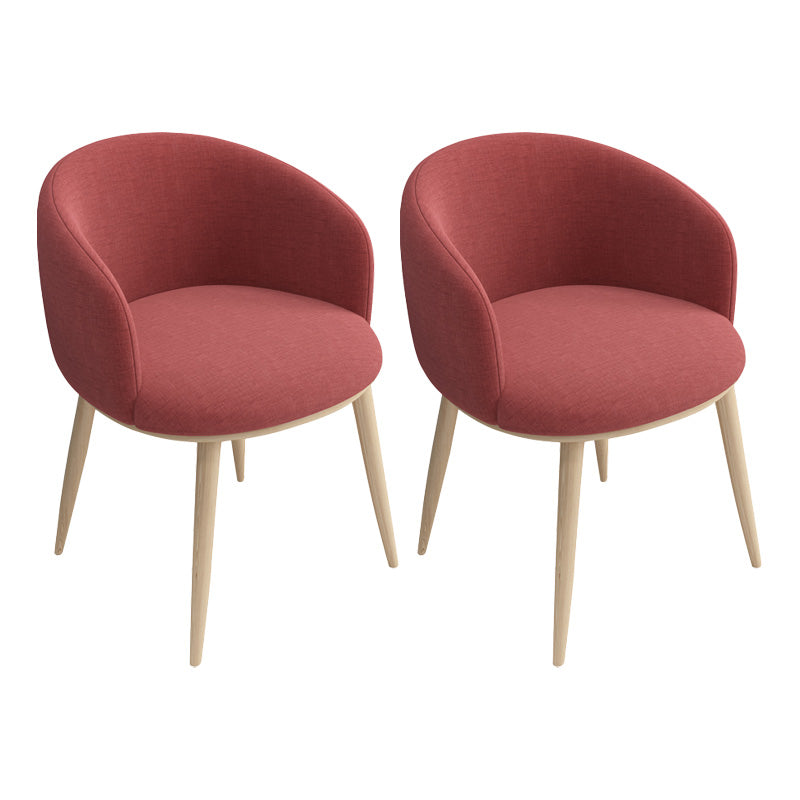 Glam 16.5" Wide Arm Chair Parsons Dining Chair for Dining Room Red Cotton 2 Piece Set Clearhalo 'Dining Chairs' 'Dining Tables & Seating' 'dining_chair' 'furn' 'furn_dining_chair' 'Furniture' 'furniture_dining_chair' 'Kitchen & Dining Furniture' 5033346