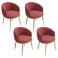 Glam 16.5" Wide Arm Chair Parsons Dining Chair for Dining Room Red Cotton 4 Piece Set Clearhalo 'Dining Chairs' 'Dining Tables & Seating' 'dining_chair' 'furn' 'furn_dining_chair' 'Furniture' 'furniture_dining_chair' 'Kitchen & Dining Furniture' 5033347