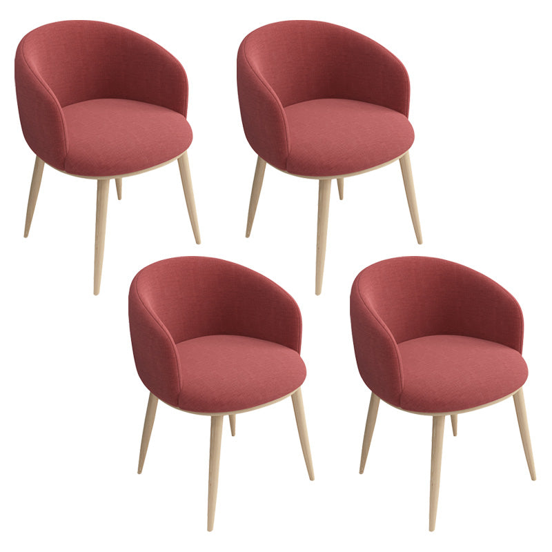 Glam 16.5" Wide Arm Chair Parsons Dining Chair for Dining Room Red Cotton 4 Piece Set Clearhalo 'Dining Chairs' 'Dining Tables & Seating' 'dining_chair' 'furn' 'furn_dining_chair' 'Furniture' 'furniture_dining_chair' 'Kitchen & Dining Furniture' 5033347