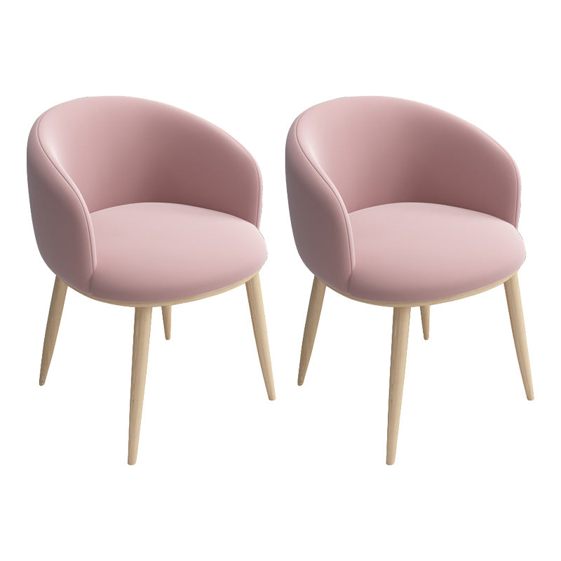 Glam 16.5" Wide Arm Chair Parsons Dining Chair for Dining Room Pink Velvet 2 Piece Set Clearhalo 'Dining Chairs' 'Dining Tables & Seating' 'dining_chair' 'furn' 'furn_dining_chair' 'Furniture' 'furniture_dining_chair' 'Kitchen & Dining Furniture' 5033355