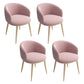 Glam 16.5" Wide Arm Chair Parsons Dining Chair for Dining Room Pink Velvet 4 Piece Set Clearhalo 'Dining Chairs' 'Dining Tables & Seating' 'dining_chair' 'furn' 'furn_dining_chair' 'Furniture' 'furniture_dining_chair' 'Kitchen & Dining Furniture' 5033356