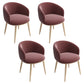 Glam 16.5" Wide Arm Chair Parsons Dining Chair for Dining Room Red Velvet 4 Piece Set Clearhalo 'Dining Chairs' 'Dining Tables & Seating' 'dining_chair' 'furn' 'furn_dining_chair' 'Furniture' 'furniture_dining_chair' 'Kitchen & Dining Furniture' 5033362