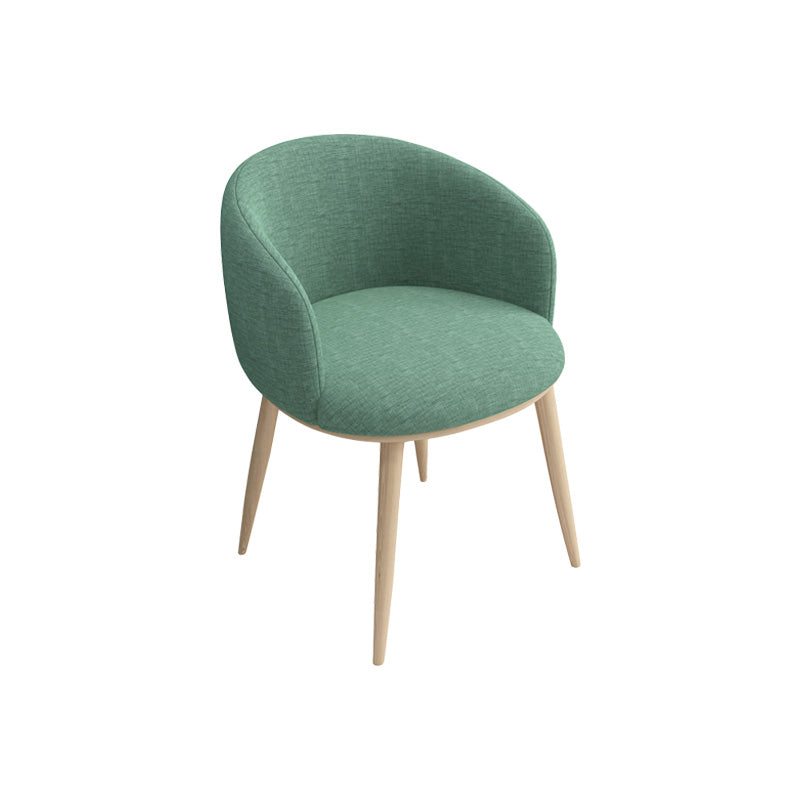 Glam 16.5" Wide Arm Chair Parsons Dining Chair for Dining Room Army Green Cotton 1 Piece Clearhalo 'Dining Chairs' 'Dining Tables & Seating' 'dining_chair' 'furn' 'furn_dining_chair' 'Furniture' 'furniture_dining_chair' 'Kitchen & Dining Furniture' 5033366