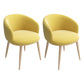 Glam 16.5" Wide Arm Chair Parsons Dining Chair for Dining Room Yellow Velvet 2 Piece Set Clearhalo 'Dining Chairs' 'Dining Tables & Seating' 'dining_chair' 'furn' 'furn_dining_chair' 'Furniture' 'furniture_dining_chair' 'Kitchen & Dining Furniture' 5033370
