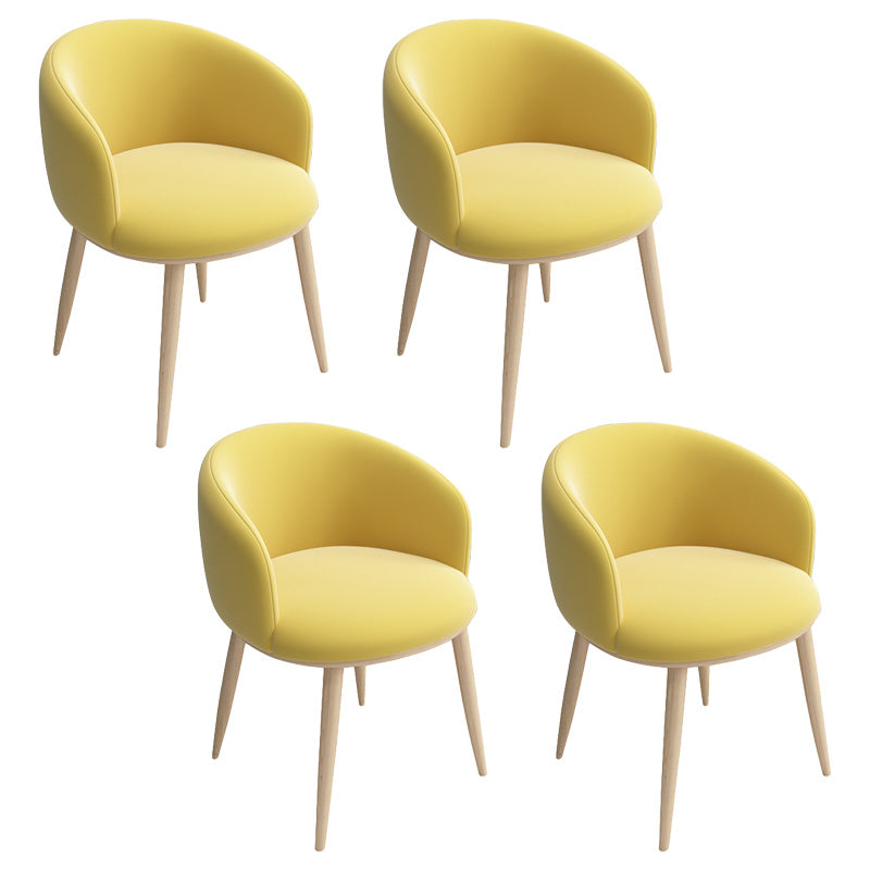 Glam 16.5" Wide Arm Chair Parsons Dining Chair for Dining Room Yellow Velvet 4 Piece Set Clearhalo 'Dining Chairs' 'Dining Tables & Seating' 'dining_chair' 'furn' 'furn_dining_chair' 'Furniture' 'furniture_dining_chair' 'Kitchen & Dining Furniture' 5033371