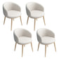 Glam 16.5" Wide Arm Chair Parsons Dining Chair for Dining Room Off-White Leather 4 Piece Set Clearhalo 'Dining Chairs' 'Dining Tables & Seating' 'dining_chair' 'furn' 'furn_dining_chair' 'Furniture' 'furniture_dining_chair' 'Kitchen & Dining Furniture' 5033374