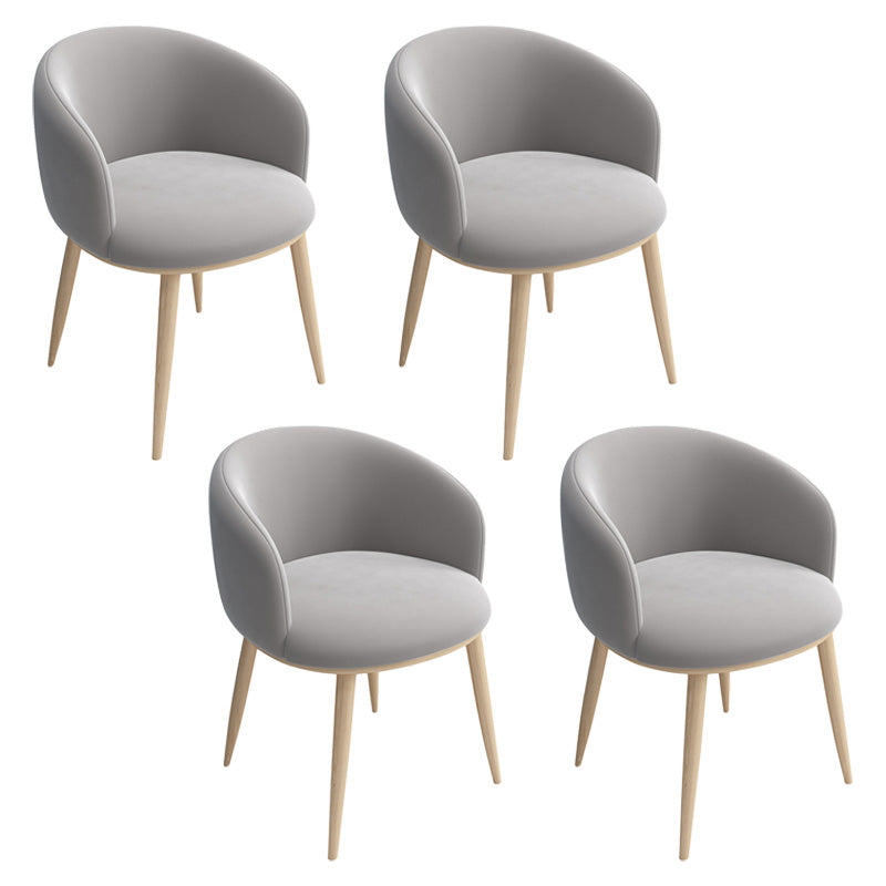 Glam 16.5" Wide Arm Chair Parsons Dining Chair for Dining Room Dark Gray Velvet 4 Piece Set Clearhalo 'Dining Chairs' 'Dining Tables & Seating' 'dining_chair' 'furn' 'furn_dining_chair' 'Furniture' 'furniture_dining_chair' 'Kitchen & Dining Furniture' 5033377