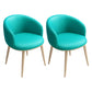 Glam 16.5" Wide Arm Chair Parsons Dining Chair for Dining Room Aqua Leather 2 Piece Set Clearhalo 'Dining Chairs' 'Dining Tables & Seating' 'dining_chair' 'furn' 'furn_dining_chair' 'Furniture' 'furniture_dining_chair' 'Kitchen & Dining Furniture' 5033379