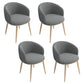 Glam 16.5" Wide Arm Chair Parsons Dining Chair for Dining Room Dark Gray Cotton 4 Piece Set Clearhalo 'Dining Chairs' 'Dining Tables & Seating' 'dining_chair' 'furn' 'furn_dining_chair' 'Furniture' 'furniture_dining_chair' 'Kitchen & Dining Furniture' 5033389