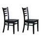 Modern Armless Dining Chairs Wooden Side Kitchen Chairs for Home Black 2 Piece Set Clearhalo 'Dining Chairs' 'Dining Tables & Seating' 'dining_chair' 'furn' 'furn_dining_chair' 'Furniture' 'furniture_dining_chair' 'Kitchen & Dining Furniture' 5033395