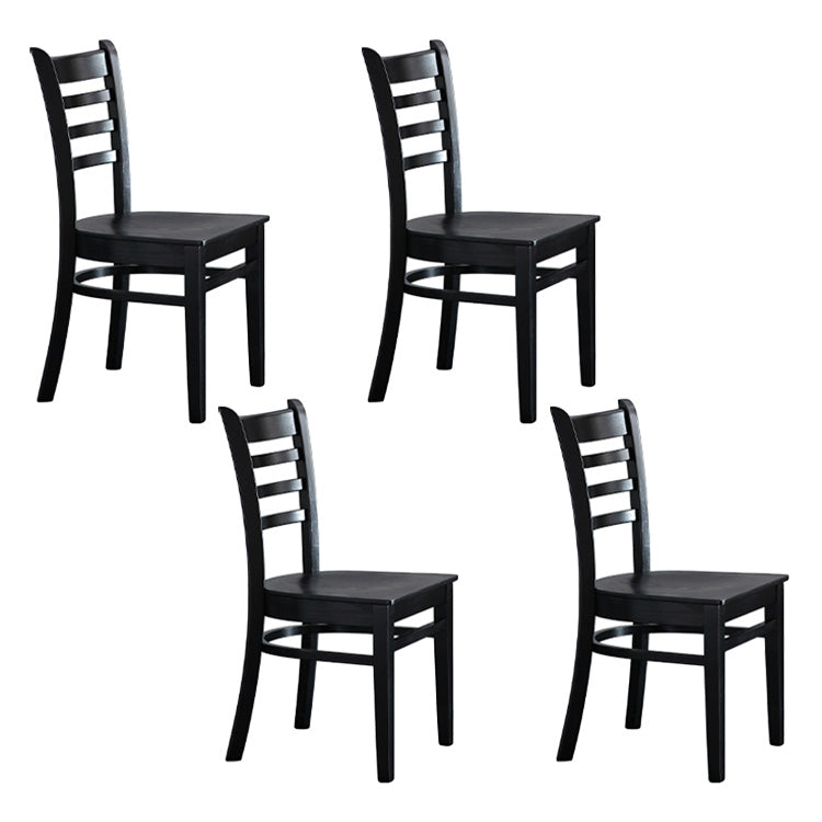 Modern Armless Dining Chairs Wooden Side Kitchen Chairs for Home Black 4 Piece Set Clearhalo 'Dining Chairs' 'Dining Tables & Seating' 'dining_chair' 'furn' 'furn_dining_chair' 'Furniture' 'furniture_dining_chair' 'Kitchen & Dining Furniture' 5033397
