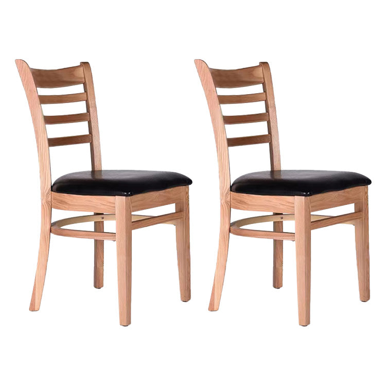 Modern Armless Dining Chairs Wooden Side Kitchen Chairs for Home Wood 2 Piece Set Clearhalo 'Dining Chairs' 'Dining Tables & Seating' 'dining_chair' 'furn' 'furn_dining_chair' 'Furniture' 'furniture_dining_chair' 'Kitchen & Dining Furniture' 5033399