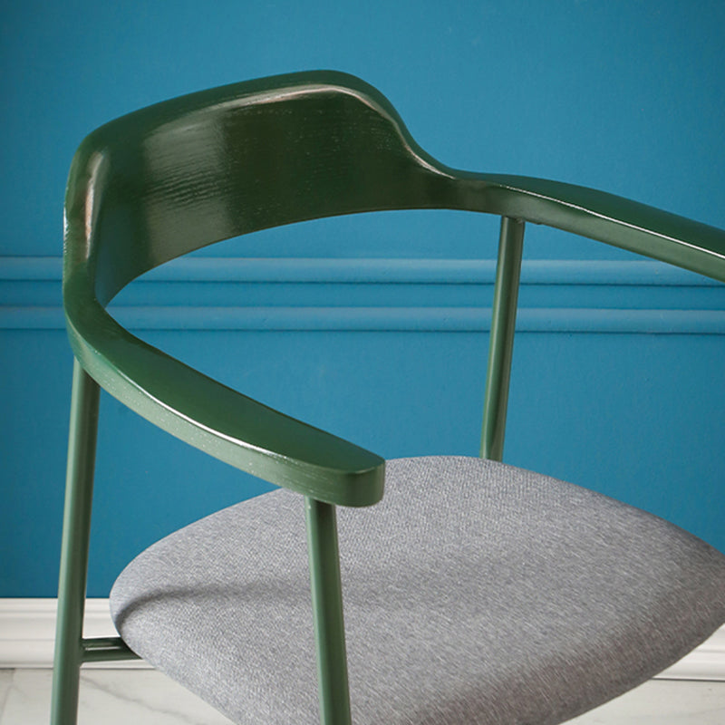 Modern Style Metal Arm Chair Open Back Indoor Dining Chair (Set of 2) Clearhalo 'Dining Chairs' 'Dining Tables & Seating' 'dining_chair' 'furn' 'furn_dining_chair' 'Furniture' 'furniture_dining_chair' 'Kitchen & Dining Furniture' 5033417