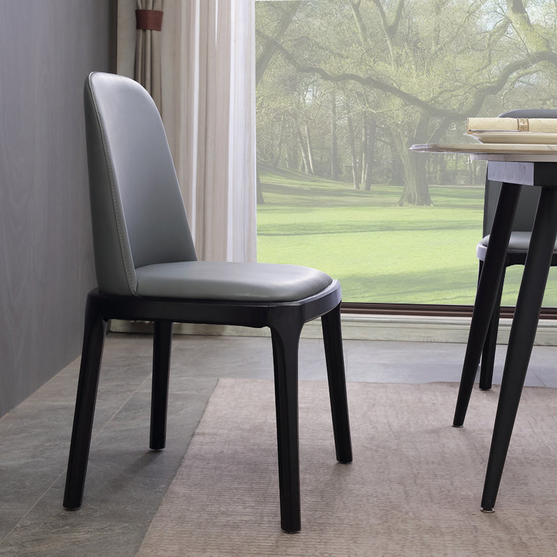 Contemporary Side Dining Chairs Faux Leather Kitchen Chairs for Home Clearhalo 'Dining Chairs' 'Dining Tables & Seating' 'dining_chair' 'furn' 'furn_dining_chair' 'Furniture' 'furniture_dining_chair' 'Kitchen & Dining Furniture' 5033429
