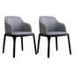 Contemporary Side Dining Chairs Faux Leather Kitchen Chairs for Home With Arms 2 Piece Set Black Clearhalo 'Dining Chairs' 'Dining Tables & Seating' 'dining_chair' 'furn' 'furn_dining_chair' 'Furniture' 'furniture_dining_chair' 'Kitchen & Dining Furniture' 5033430