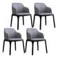 Contemporary Side Dining Chairs Faux Leather Kitchen Chairs for Home With Arms 4 Piece Set Black Clearhalo 'Dining Chairs' 'Dining Tables & Seating' 'dining_chair' 'furn' 'furn_dining_chair' 'Furniture' 'furniture_dining_chair' 'Kitchen & Dining Furniture' 5033431