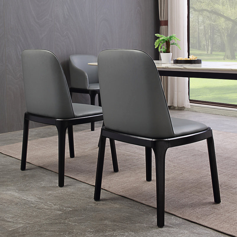 Contemporary Side Dining Chairs Faux Leather Kitchen Chairs for Home Clearhalo 'Dining Chairs' 'Dining Tables & Seating' 'dining_chair' 'furn' 'furn_dining_chair' 'Furniture' 'furniture_dining_chair' 'Kitchen & Dining Furniture' 5033432