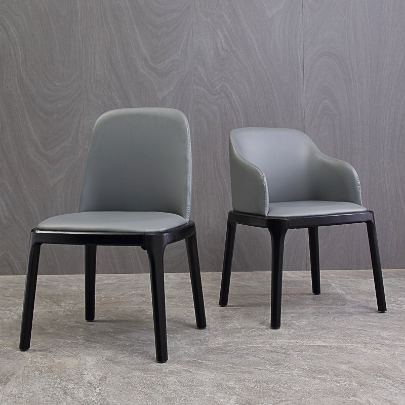 Contemporary Side Dining Chairs Faux Leather Kitchen Chairs for Home Clearhalo 'Dining Chairs' 'Dining Tables & Seating' 'dining_chair' 'furn' 'furn_dining_chair' 'Furniture' 'furniture_dining_chair' 'Kitchen & Dining Furniture' 5033433