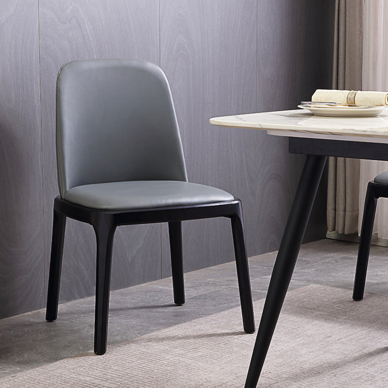 Contemporary Side Dining Chairs Faux Leather Kitchen Chairs for Home Clearhalo 'Dining Chairs' 'Dining Tables & Seating' 'dining_chair' 'furn' 'furn_dining_chair' 'Furniture' 'furniture_dining_chair' 'Kitchen & Dining Furniture' 5033436