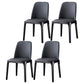 Modern Side Dining Chairs Faux Leather Dining Chairs for Kitchen Dark Gray Armless 4 Piece Set Clearhalo 'Dining Chairs' 'Dining Tables & Seating' 'dining_chair' 'furn' 'furn_dining_chair' 'Furniture' 'furniture_dining_chair' 'Kitchen & Dining Furniture' 5033457