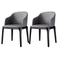 Modern Side Dining Chairs Faux Leather Dining Chairs for Kitchen Light Gray With Arms 2 Piece Set Clearhalo 'Dining Chairs' 'Dining Tables & Seating' 'dining_chair' 'furn' 'furn_dining_chair' 'Furniture' 'furniture_dining_chair' 'Kitchen & Dining Furniture' 5033459