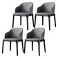 Modern Side Dining Chairs Faux Leather Dining Chairs for Kitchen Light Gray With Arms 4 Piece Set Clearhalo 'Dining Chairs' 'Dining Tables & Seating' 'dining_chair' 'furn' 'furn_dining_chair' 'Furniture' 'furniture_dining_chair' 'Kitchen & Dining Furniture' 5033461