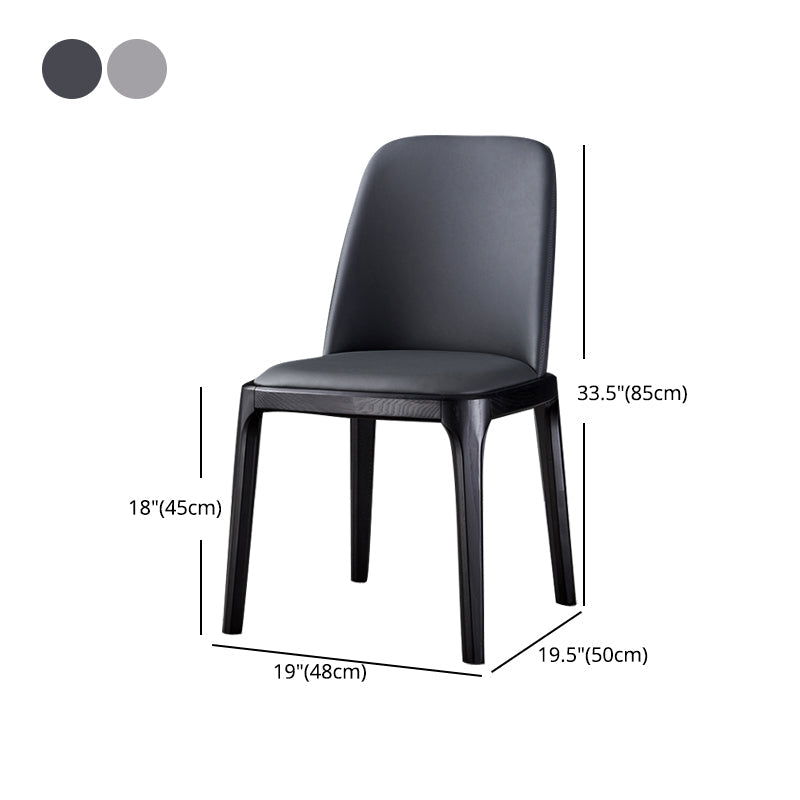Modern Side Dining Chairs Faux Leather Dining Chairs for Kitchen Clearhalo 'Dining Chairs' 'Dining Tables & Seating' 'dining_chair' 'furn' 'furn_dining_chair' 'Furniture' 'furniture_dining_chair' 'Kitchen & Dining Furniture' 5033472