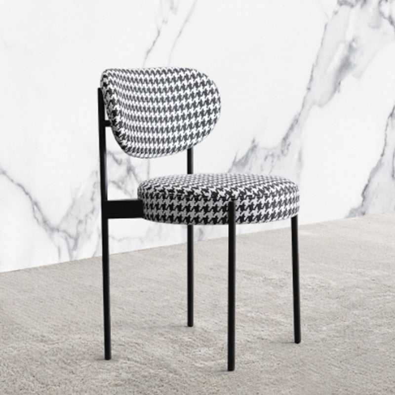 Glam Style Dining Room Chair Fabric Dining Side Chair for Indoor Clearhalo 'Dining Chairs' 'Dining Tables & Seating' 'dining_chair' 'furn' 'furn_dining_chair' 'Furniture' 'furniture_dining_chair' 'Kitchen & Dining Furniture' 5033476