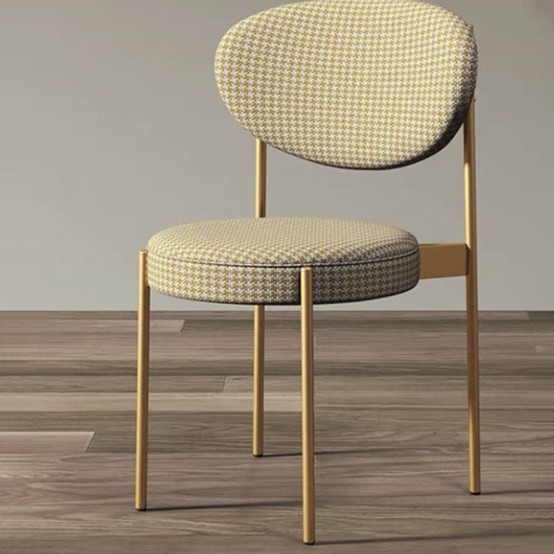 Glam Style Dining Room Chair Fabric Dining Side Chair for Indoor Clearhalo 'Dining Chairs' 'Dining Tables & Seating' 'dining_chair' 'furn' 'furn_dining_chair' 'Furniture' 'furniture_dining_chair' 'Kitchen & Dining Furniture' 5033480